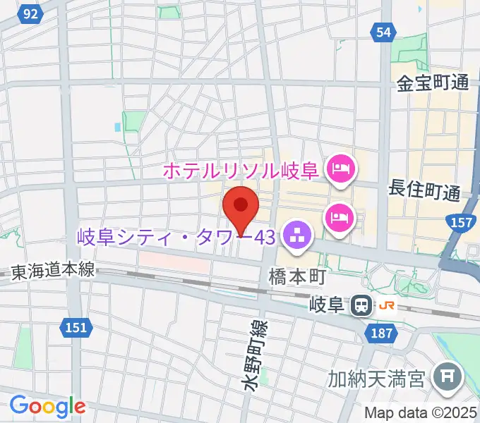 ナチュラルボイス岐阜教室の地図