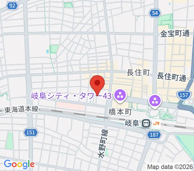 ナチュラルボイス岐阜教室の地図