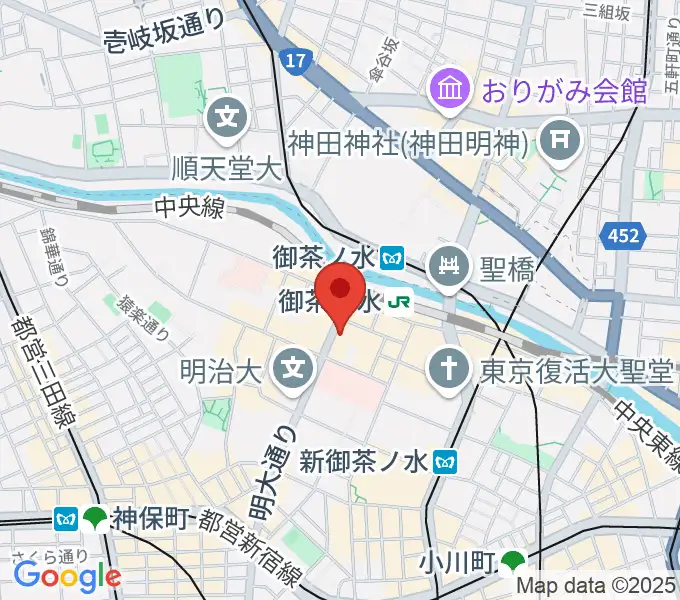 イシバシ楽器 御茶ノ水本店の地図