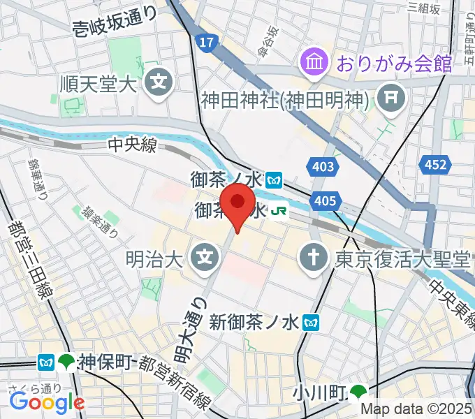 イシバシ楽器 御茶ノ水本店の地図