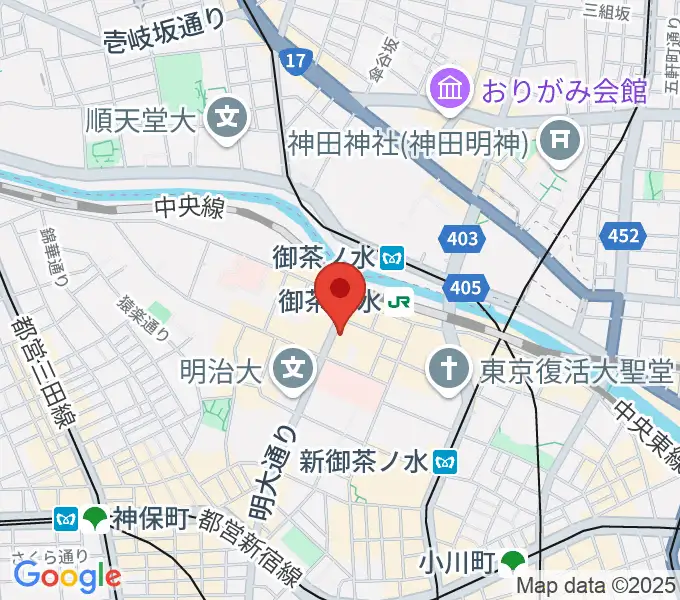 イシバシ楽器 御茶ノ水本店の地図