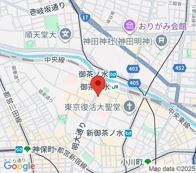 イシバシ楽器 御茶ノ水本店の地図