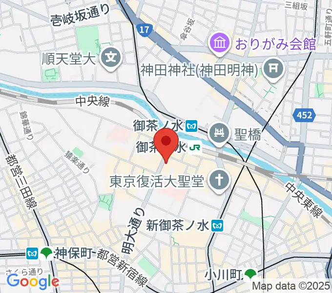 イシバシ楽器 御茶ノ水本店の地図