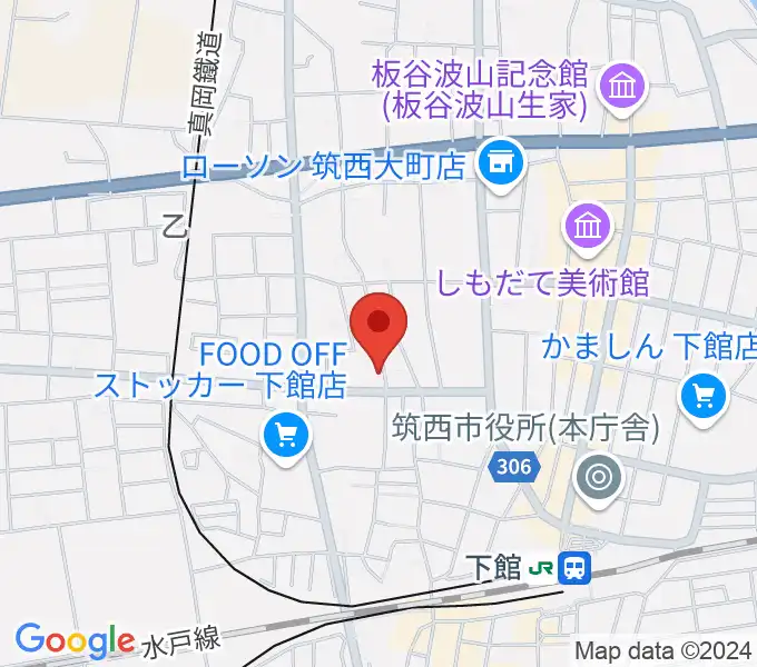 金田ピアノ教室の地図