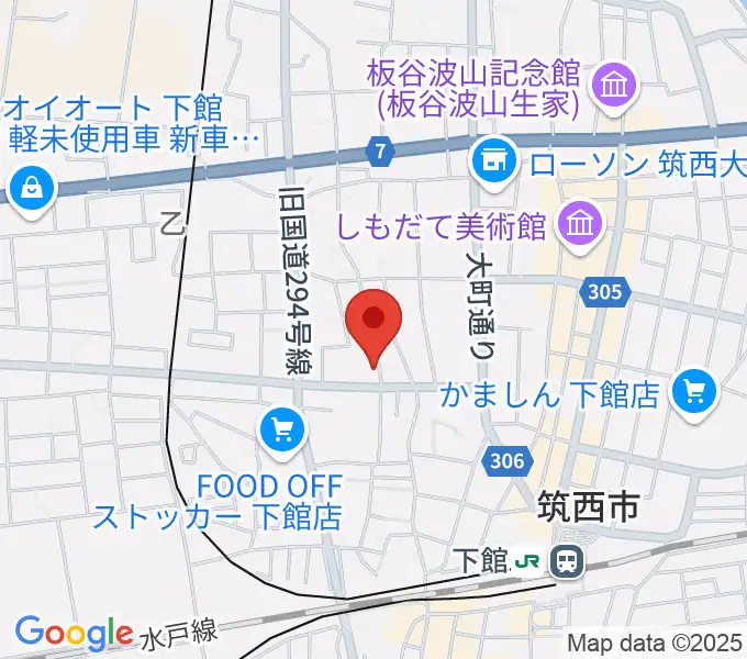 金田ピアノ教室の地図