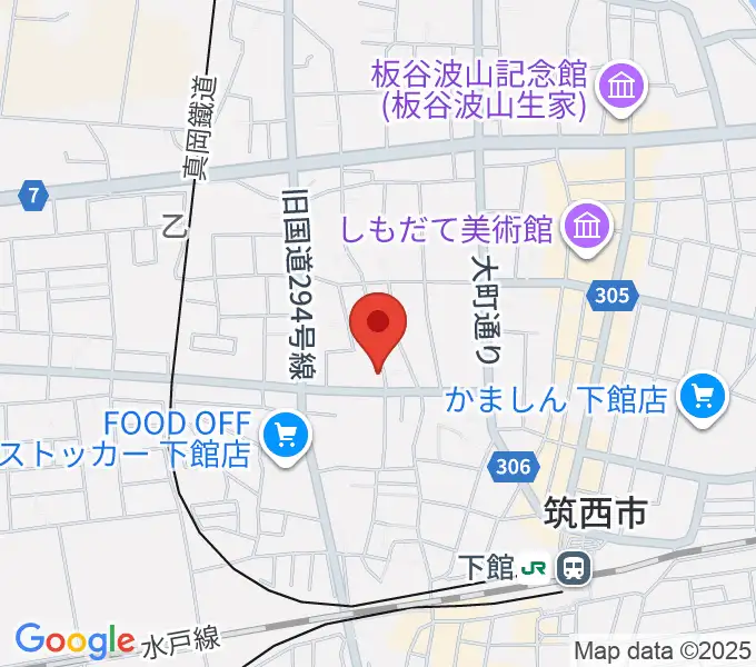 金田ピアノ教室の地図