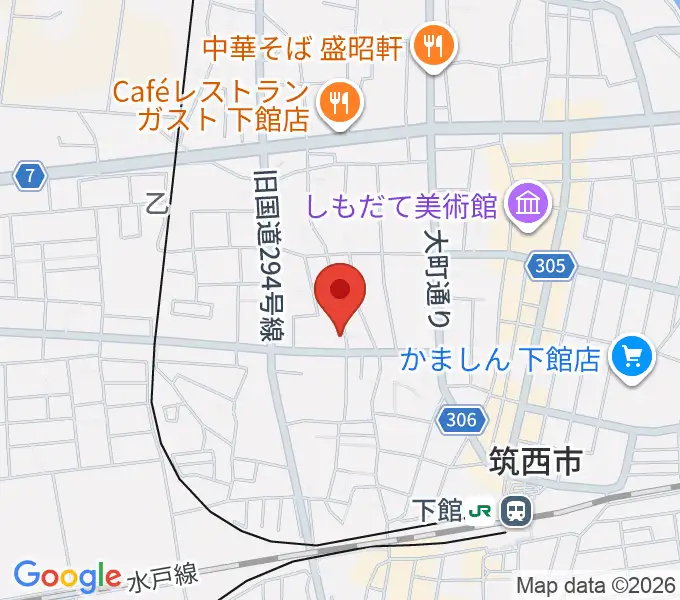 金田ピアノ教室の地図