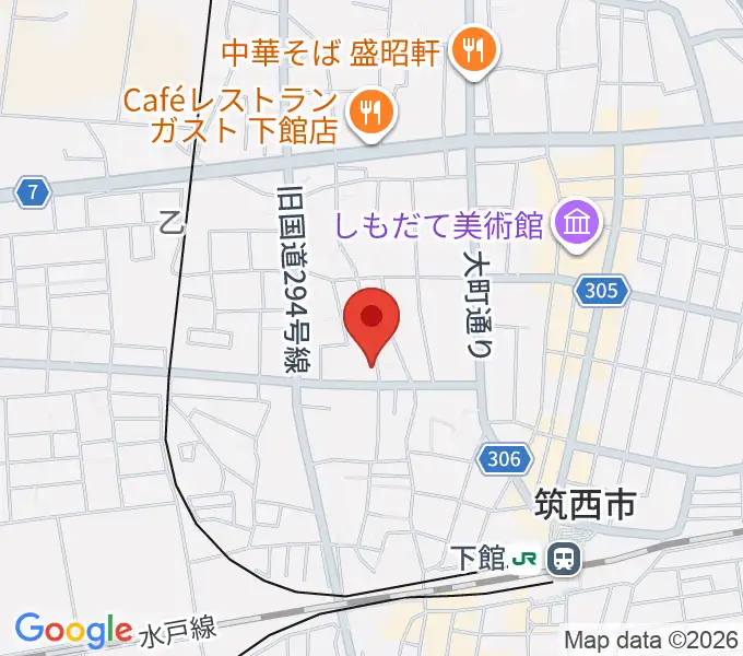金田ピアノ教室の地図