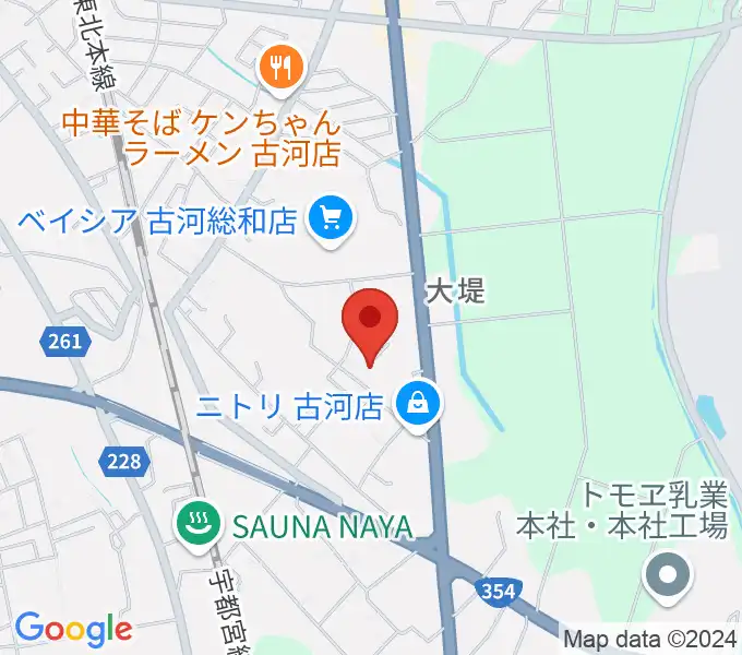 山中ギター音楽院の地図