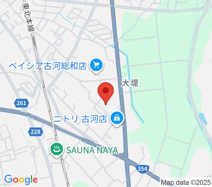 山中ギター音楽院の地図