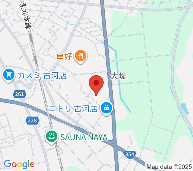 山中ギター音楽院の地図