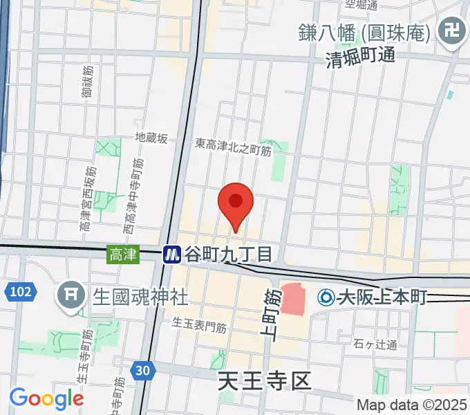 ドレミ音楽スクール上本町校の地図