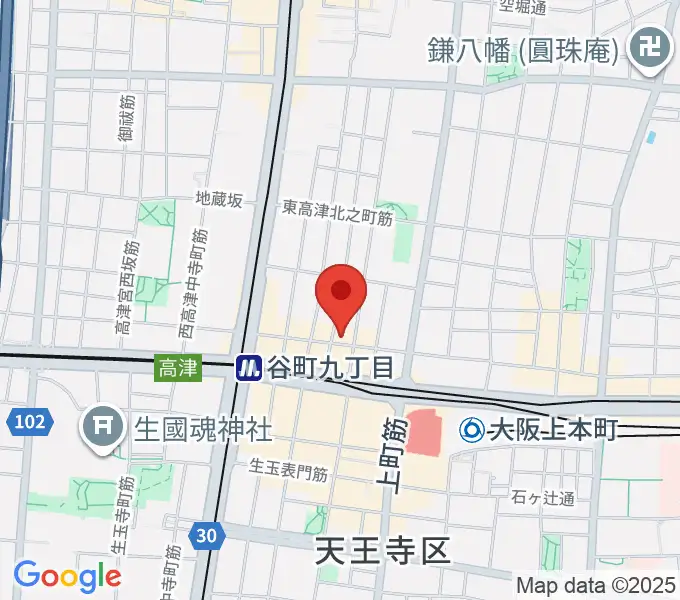 ドレミ音楽スクール上本町校の地図