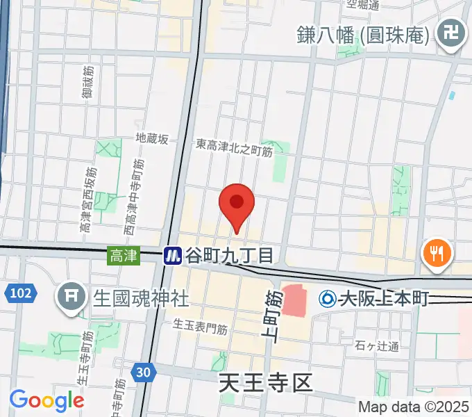 ドレミ音楽スクール上本町校の地図
