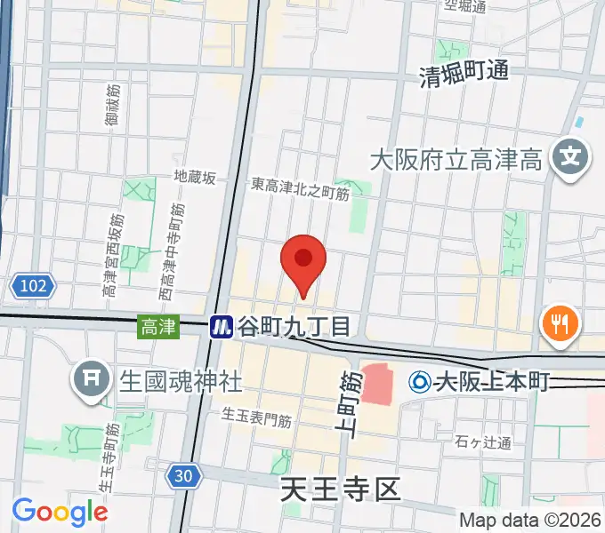 ドレミ音楽スクール上本町校の地図