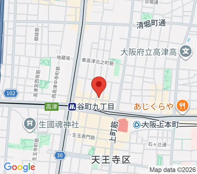 ドレミ音楽スクール上本町校の地図