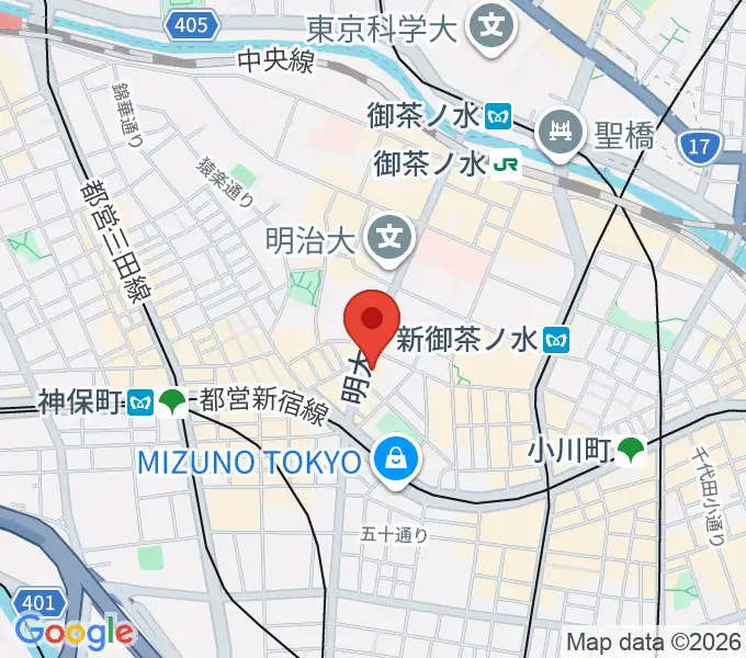 クロサワ楽器ドクターサウンドの地図