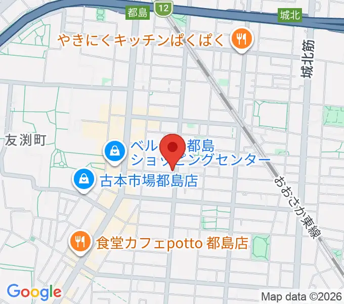都島ミューズランド音楽教室の地図