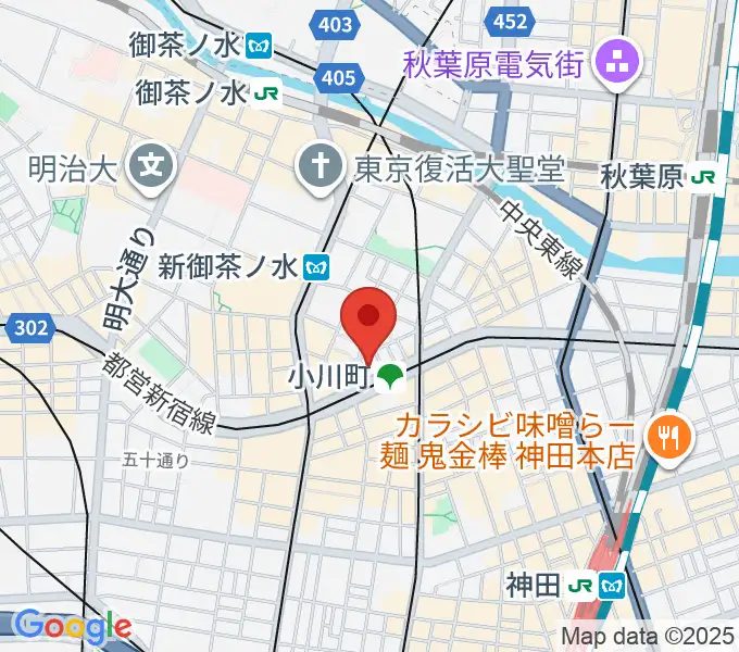 宮地楽器神田店の地図