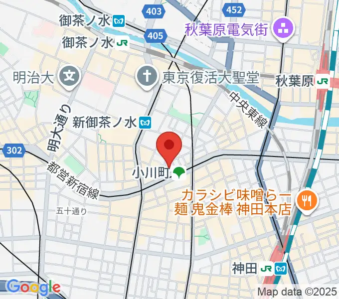 宮地楽器神田店の地図