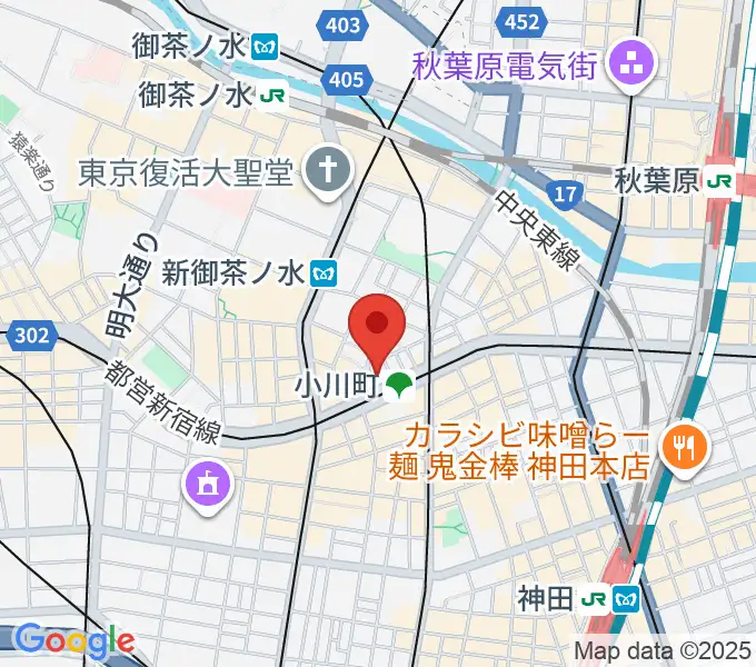 宮地楽器神田店の地図