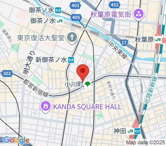 宮地楽器神田店の地図