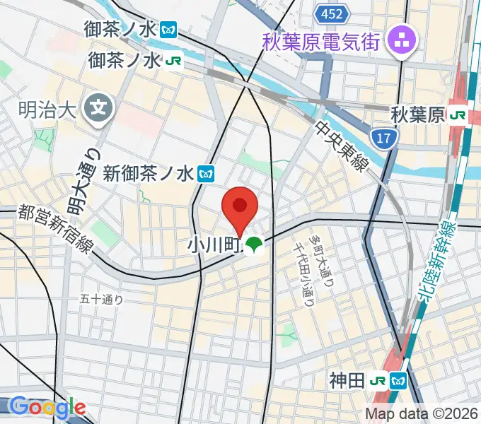 宮地楽器神田店の地図