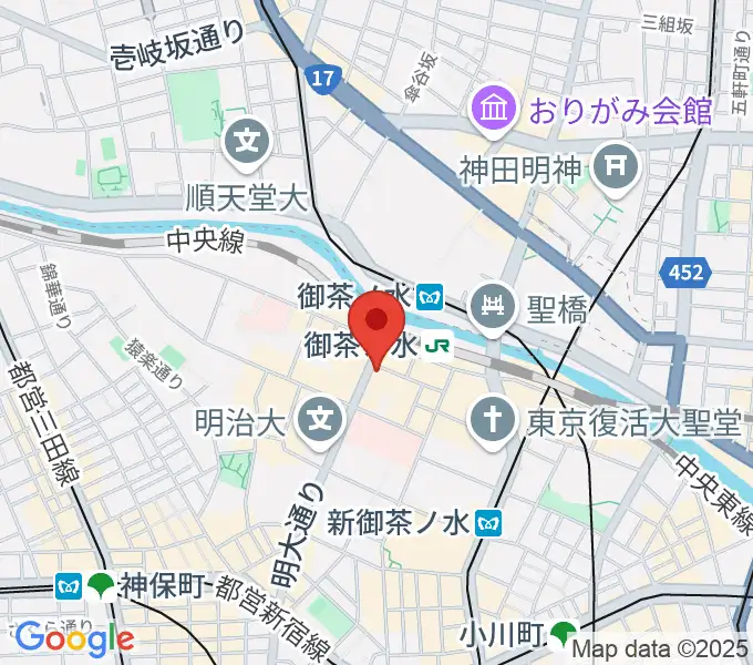 クロサワ楽器お茶の水駅前店の地図