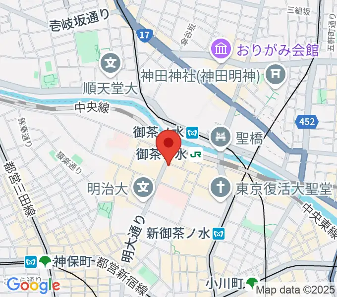 クロサワ楽器お茶の水駅前店の地図