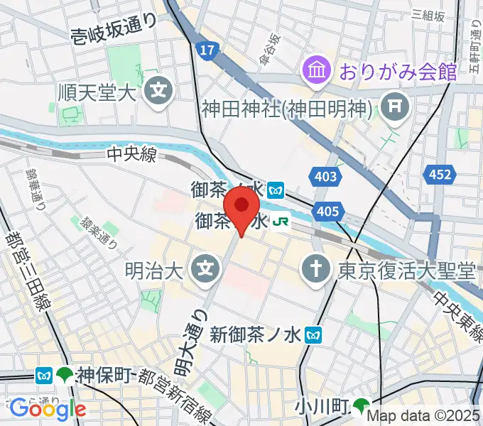クロサワ楽器お茶の水駅前店の地図