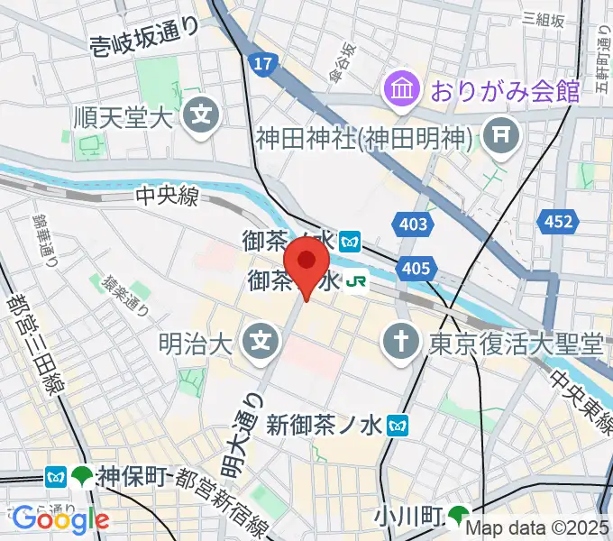 クロサワ楽器お茶の水駅前店の地図