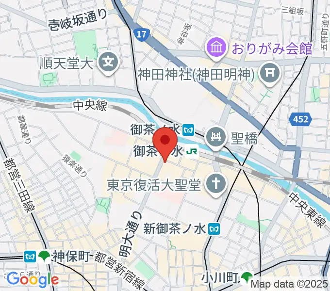 クロサワ楽器お茶の水駅前店の地図