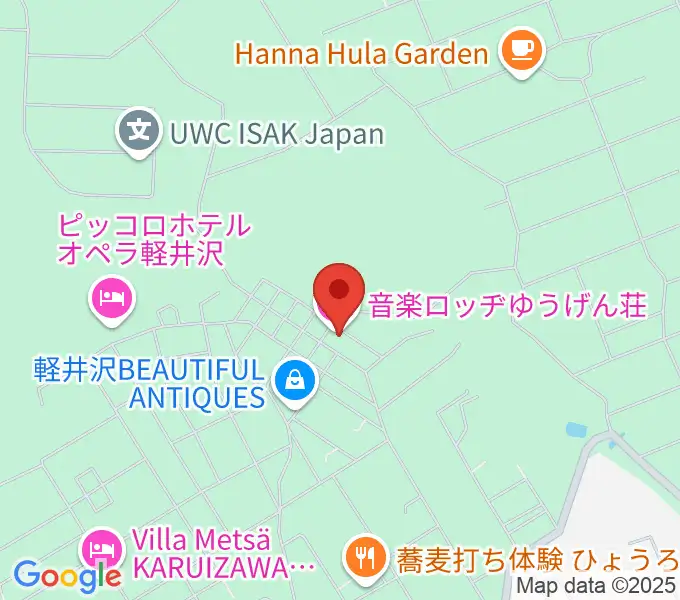 音楽ロッヂ ゆうげん荘の地図