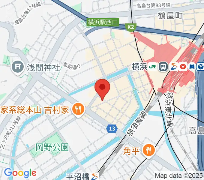 イシバシ楽器 横浜店の地図