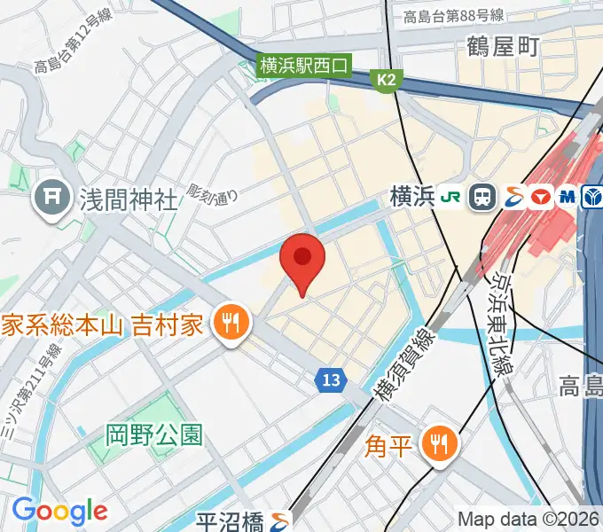 イシバシ楽器 横浜店の地図