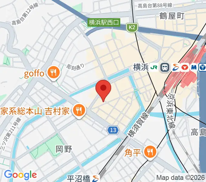 イシバシ楽器 横浜店の地図