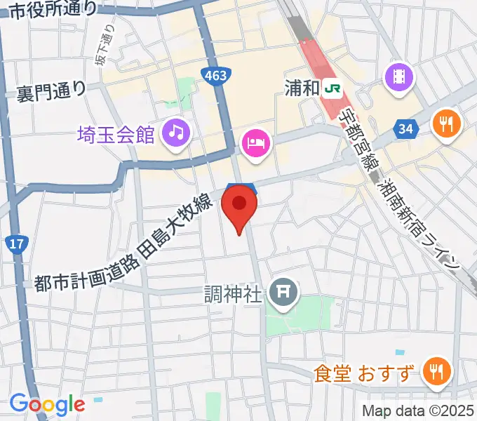 柏屋楽器フォーラムミュージックセンターの地図