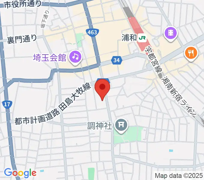 柏屋楽器フォーラムミュージックセンターの地図