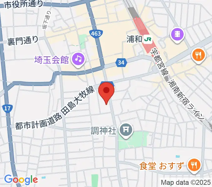 柏屋楽器フォーラムミュージックセンターの地図