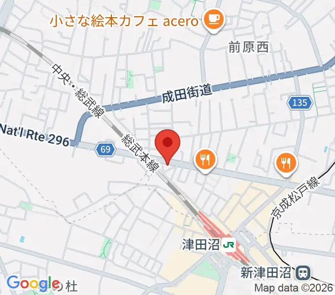 STUDIO24津田沼の地図