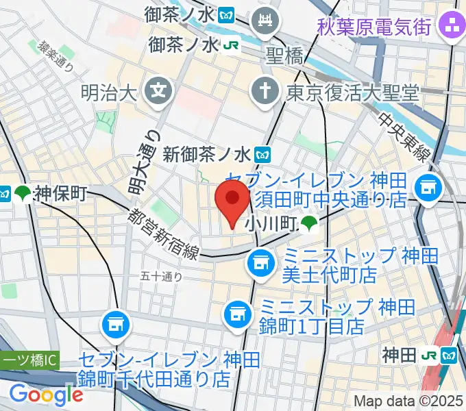 ウッドマンお茶の水店の地図