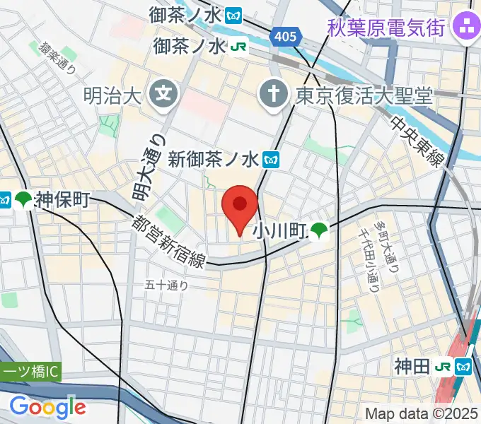 ウッドマンお茶の水店の地図