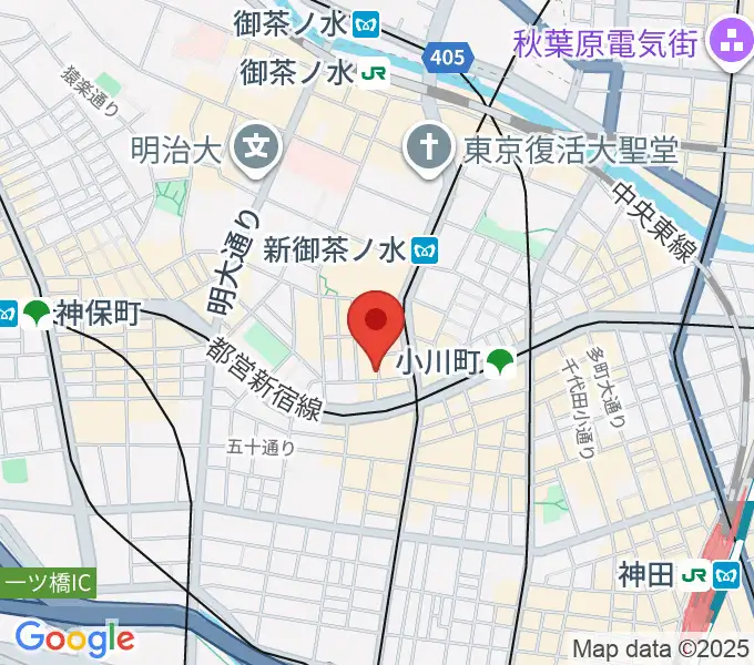 ウッドマンお茶の水店の地図