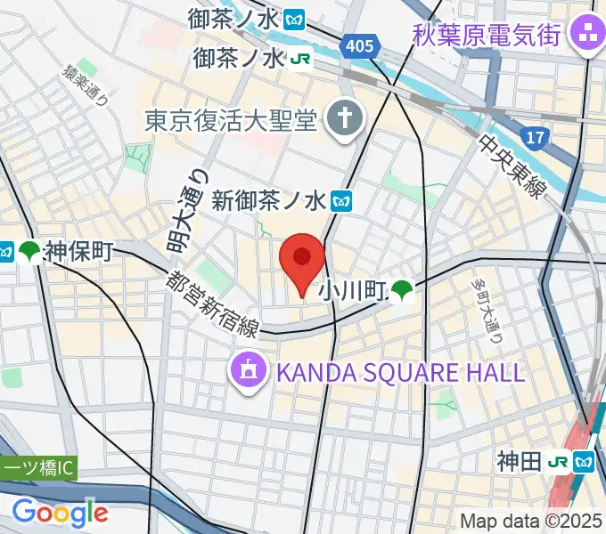ウッドマンお茶の水店の地図