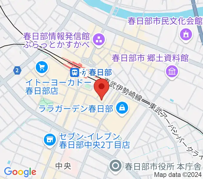 昭和楽器 春日部店ミニホールの地図