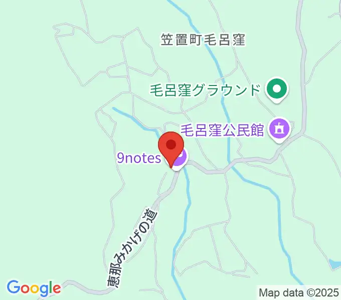 9notes ギター工房の地図