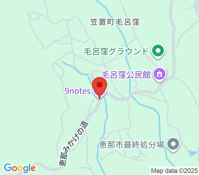 9notes ギター工房の地図