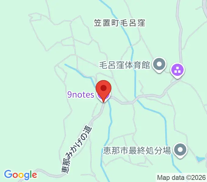 9notes ギター工房の地図