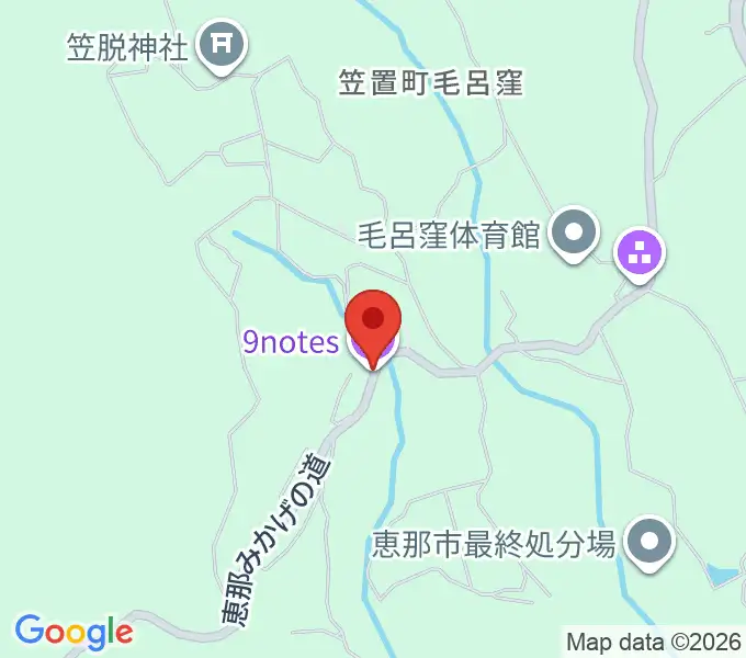 9notes ギター工房の地図