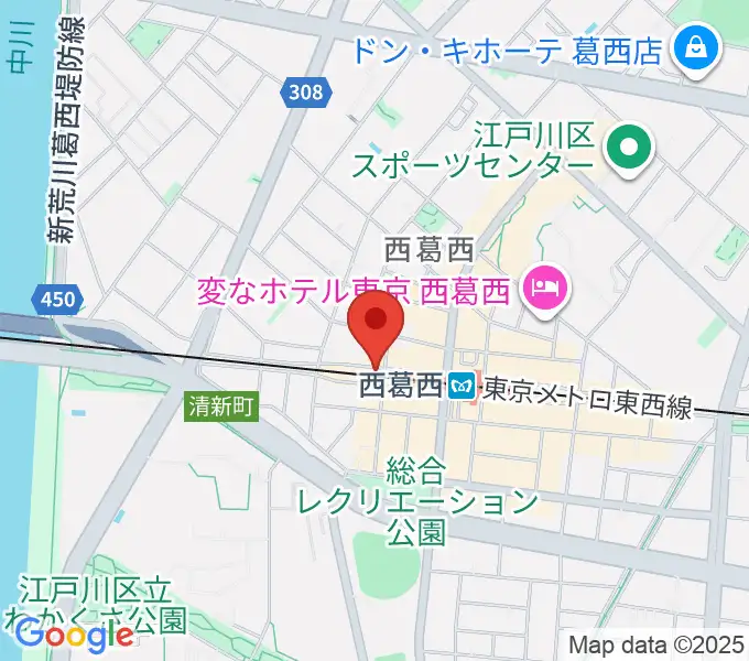 サウンドスタジオＭ西葛西店の地図